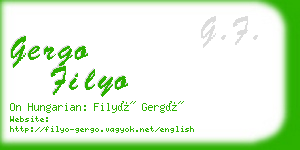 gergo filyo business card